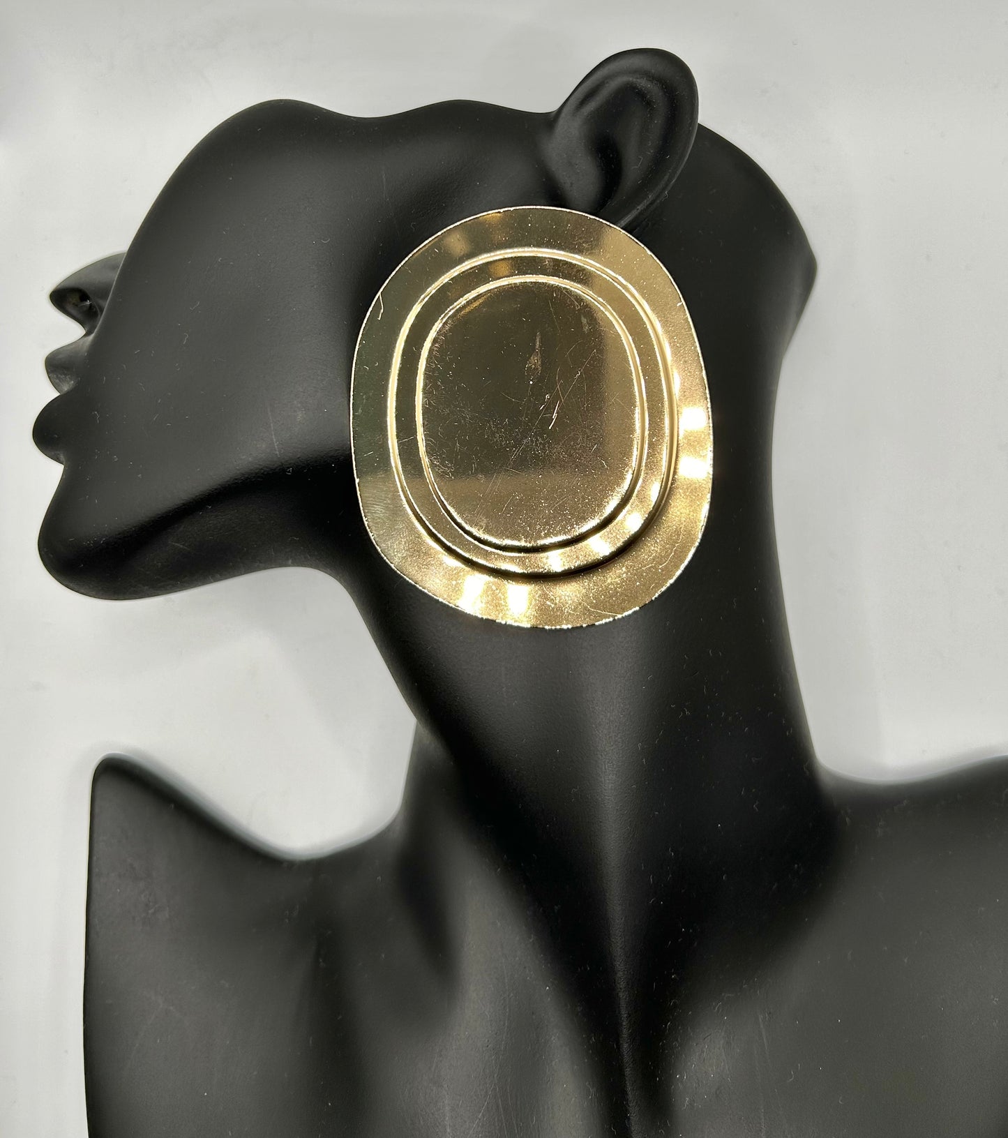 Large Oval Post Earrings