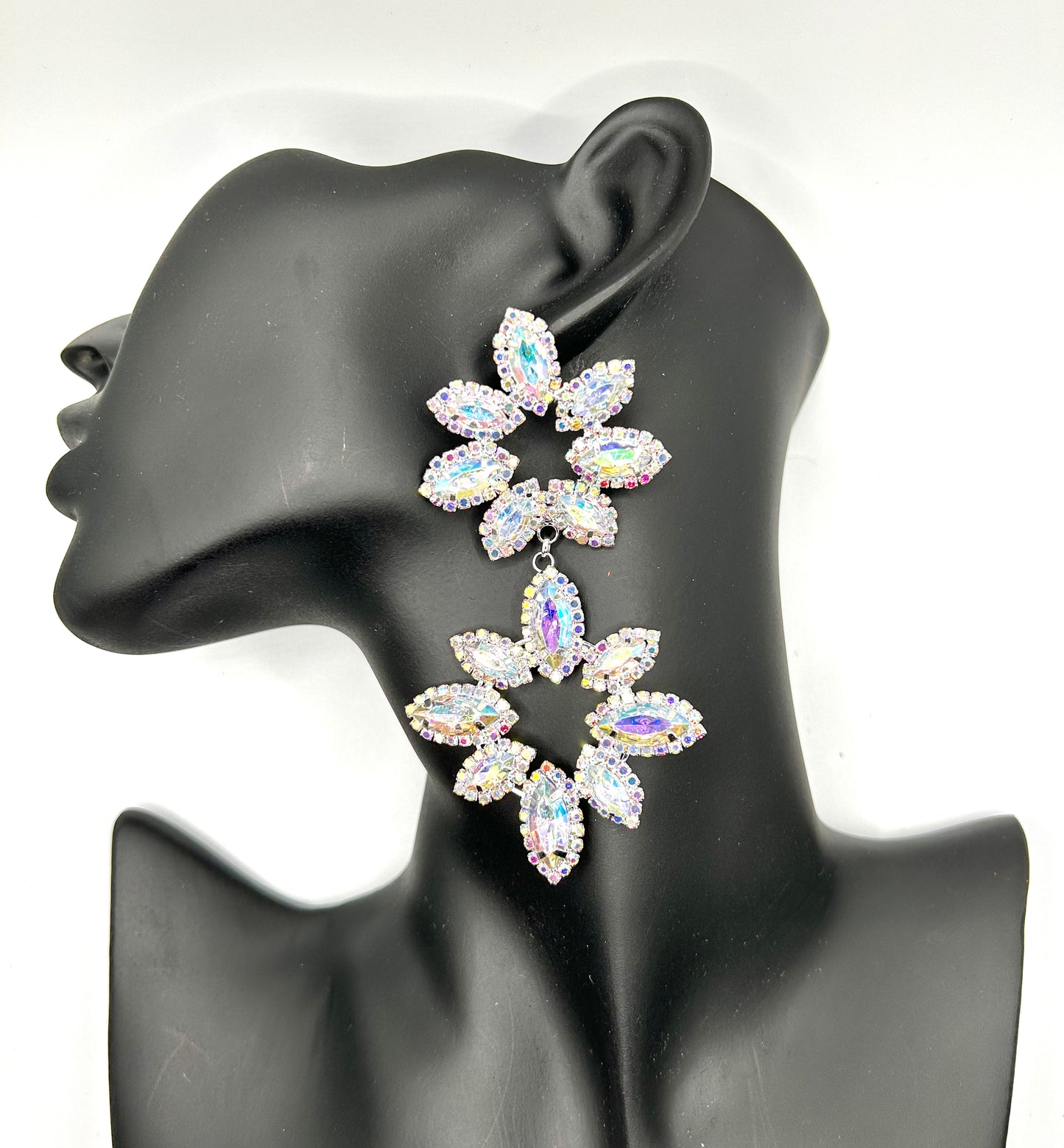 The Large Flower Rhinestone Dangles