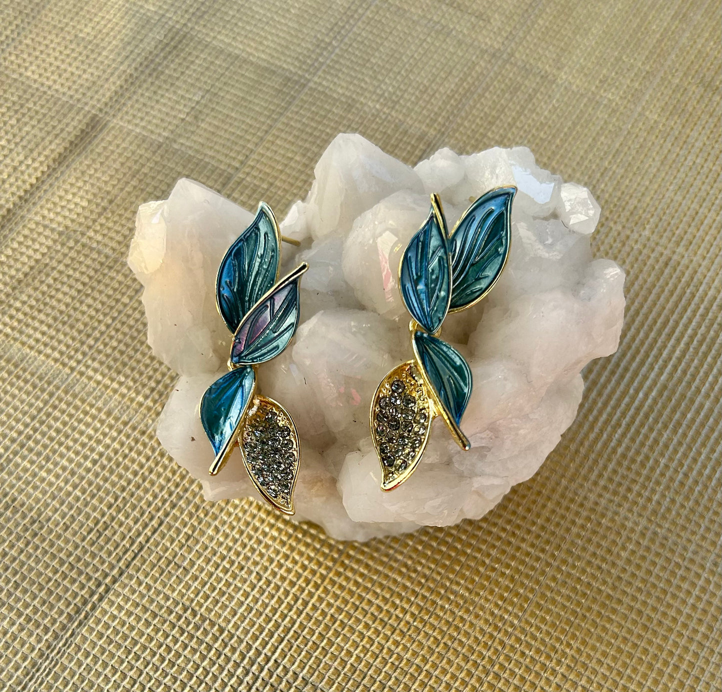 Artistry in Bloom Rhinestone Post Earrings