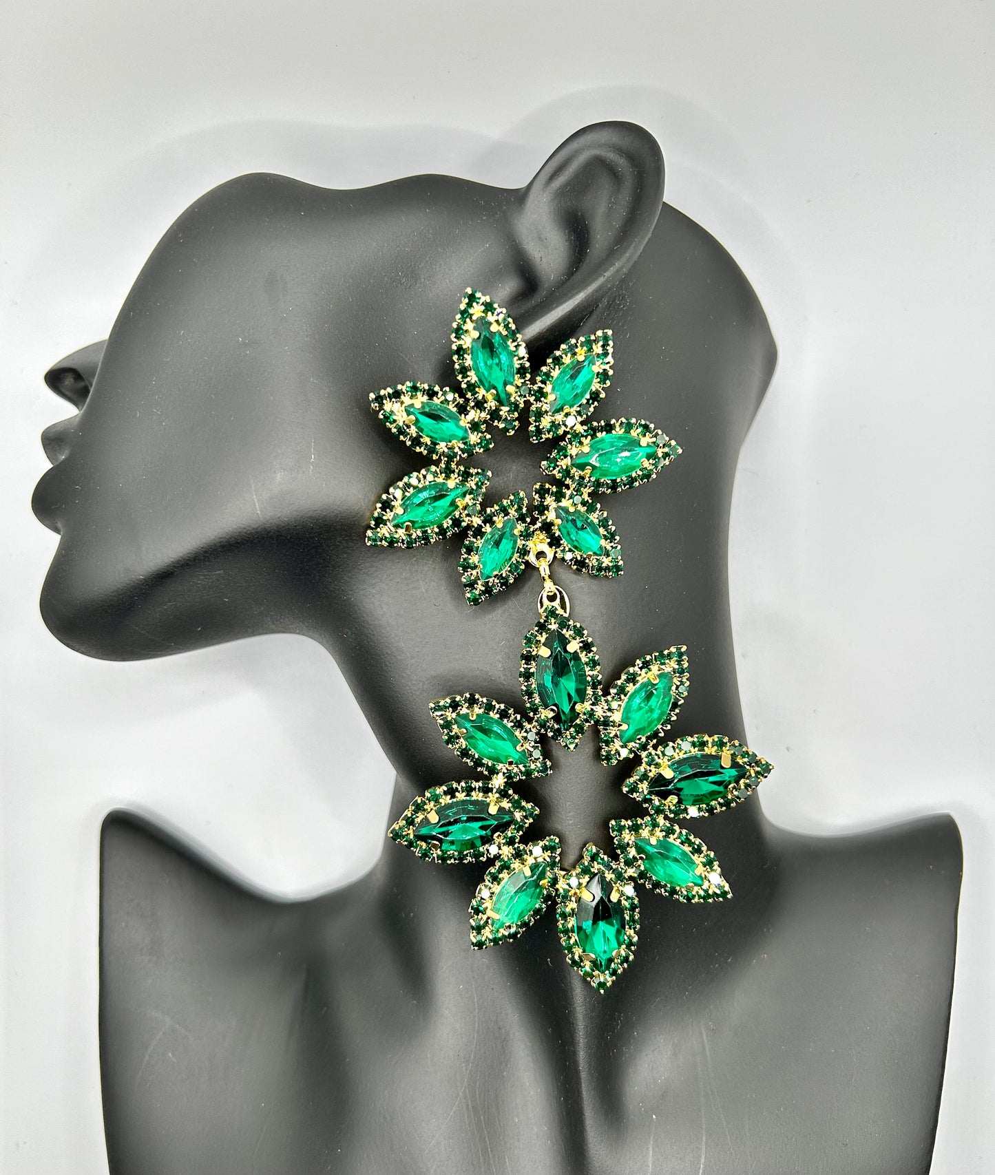 The Grandious Flower Rhinestone Dangles
