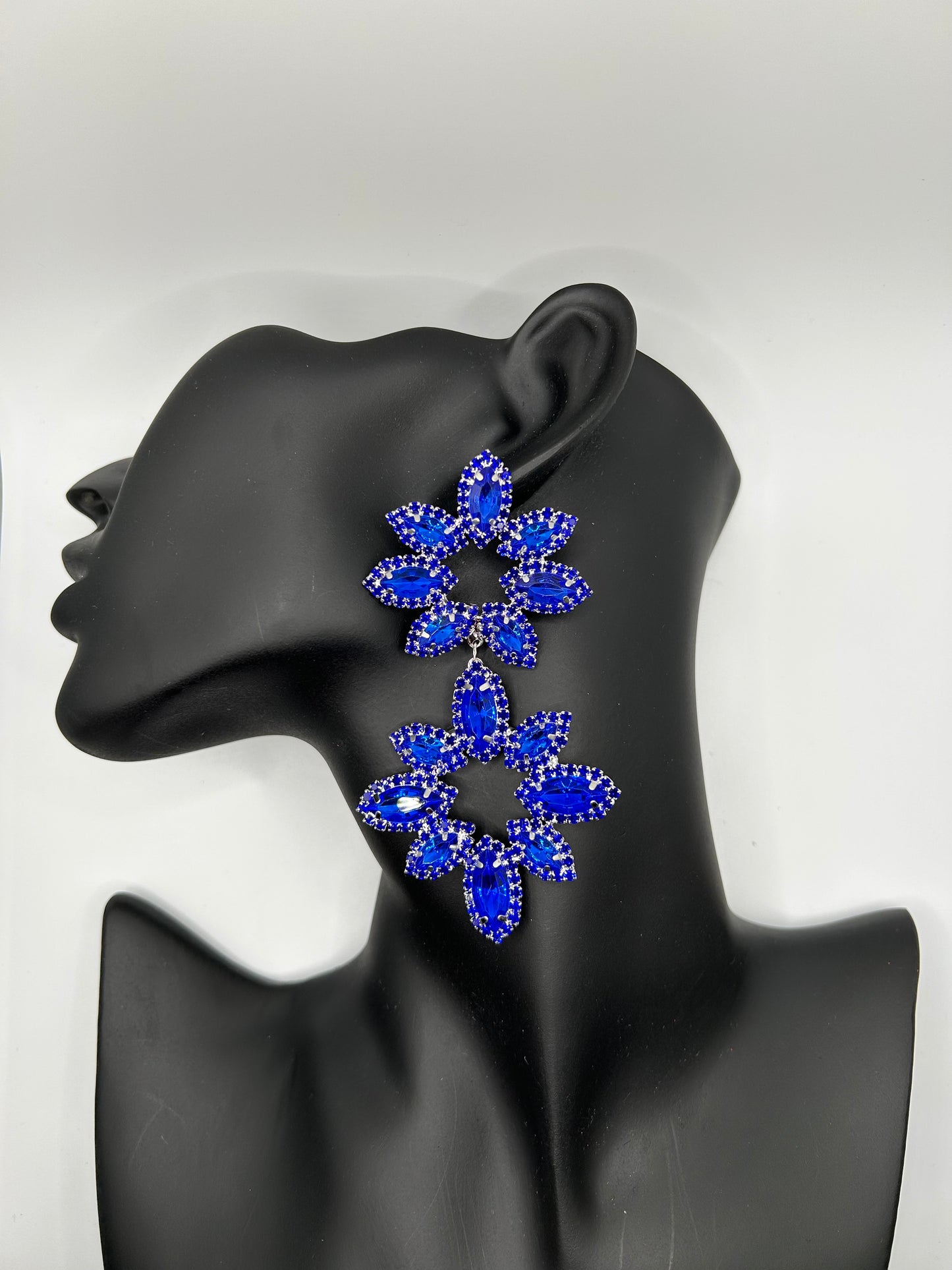 The Large Flower Rhinestone Dangles