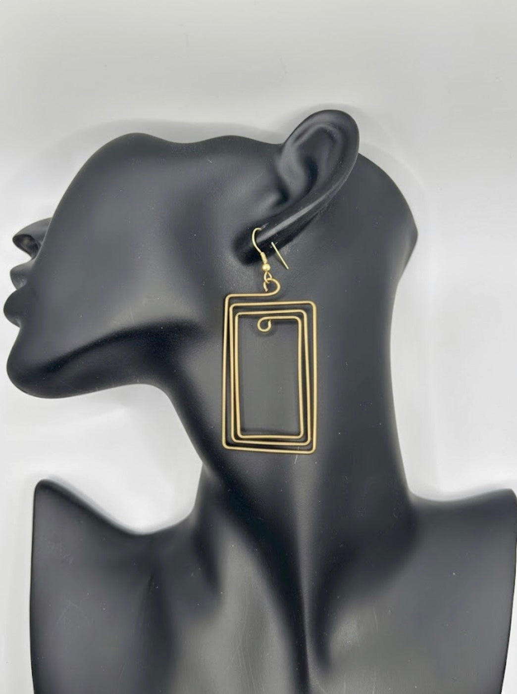 Tribal Square Brass Wire Dangles