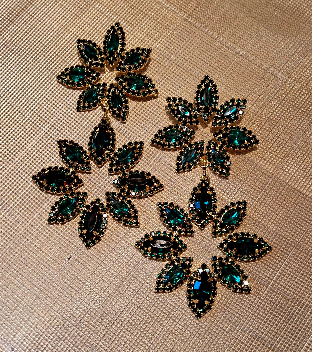 The Grandious Flower Rhinestone Dangles