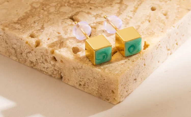 Square Delight Stud Earrings