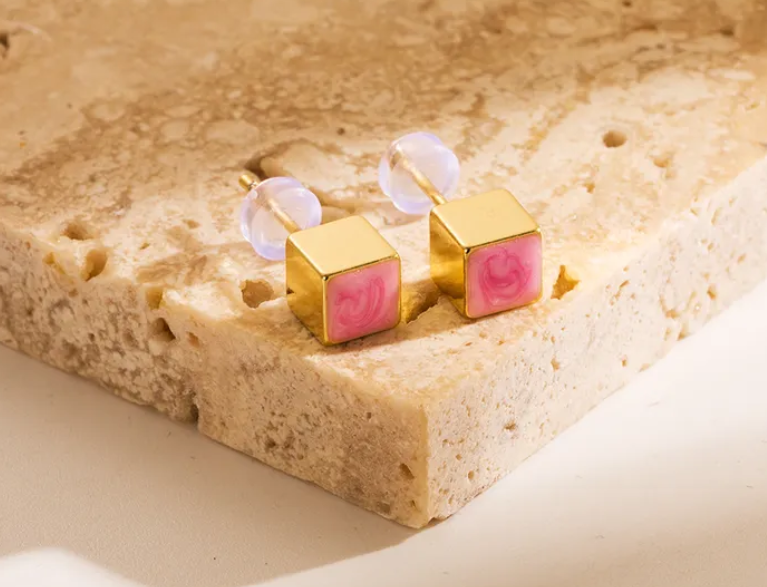 Square Delight Stud Earrings