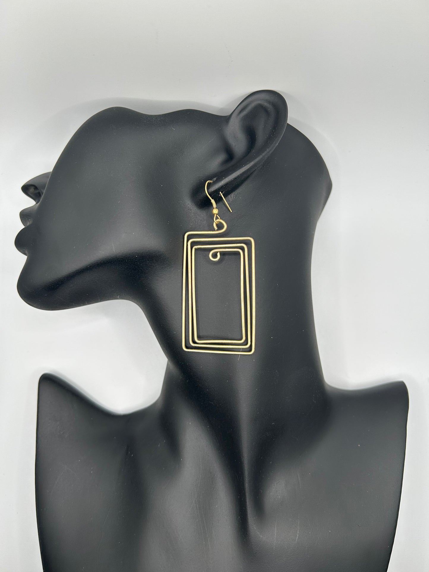 Tribal Square Brass Wire Dangles