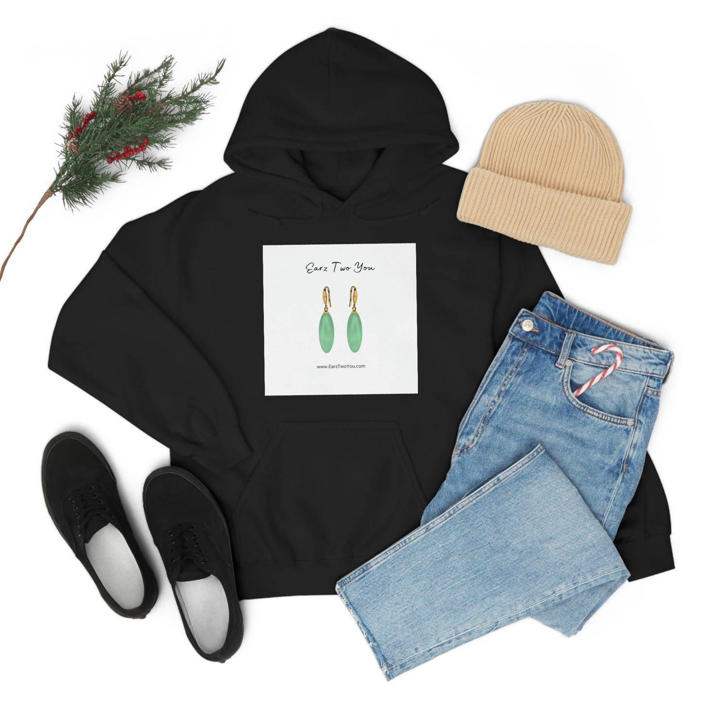 Earz Two You Unisex Heavy Blend™ Hooded Sweatshirt - Black