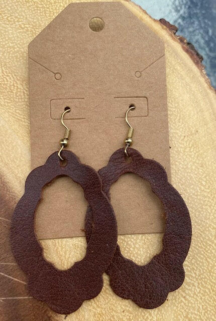 Leather Single Teardrop - The Joanna.