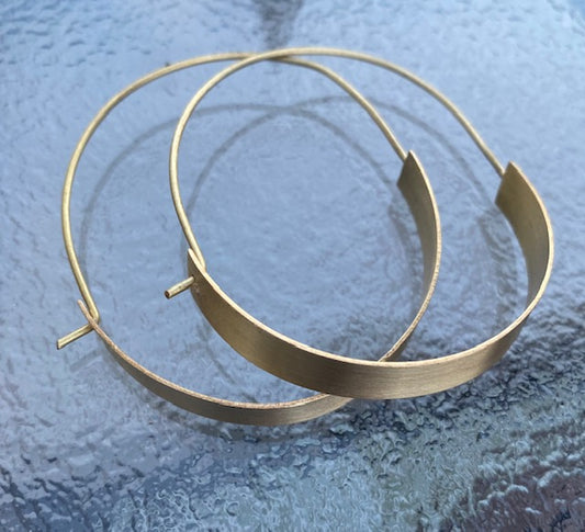 The Chunky Brass Half Hoops