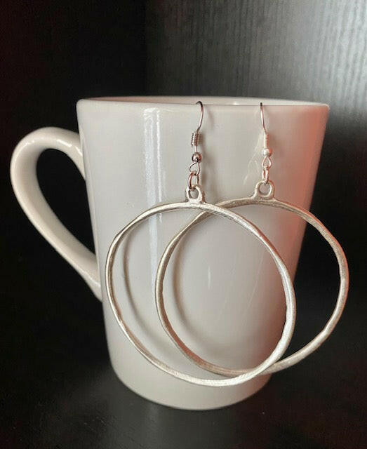 Silver Circle Dangles.