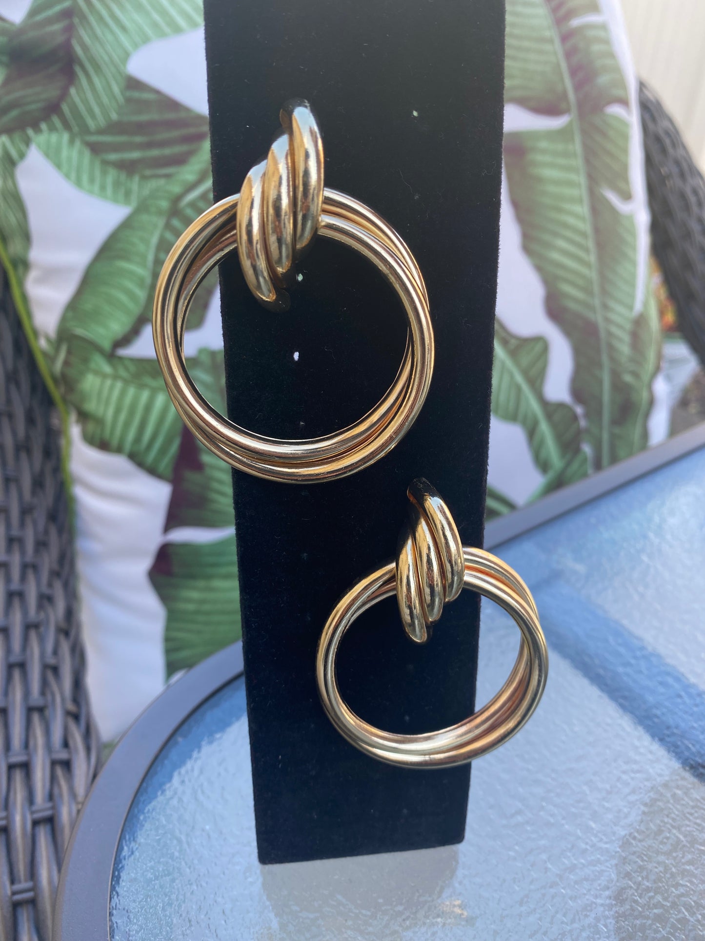 Knotted Twist Metal Earrings