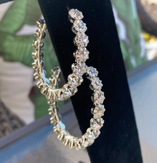 Large 18 Rhinestone Hoops
