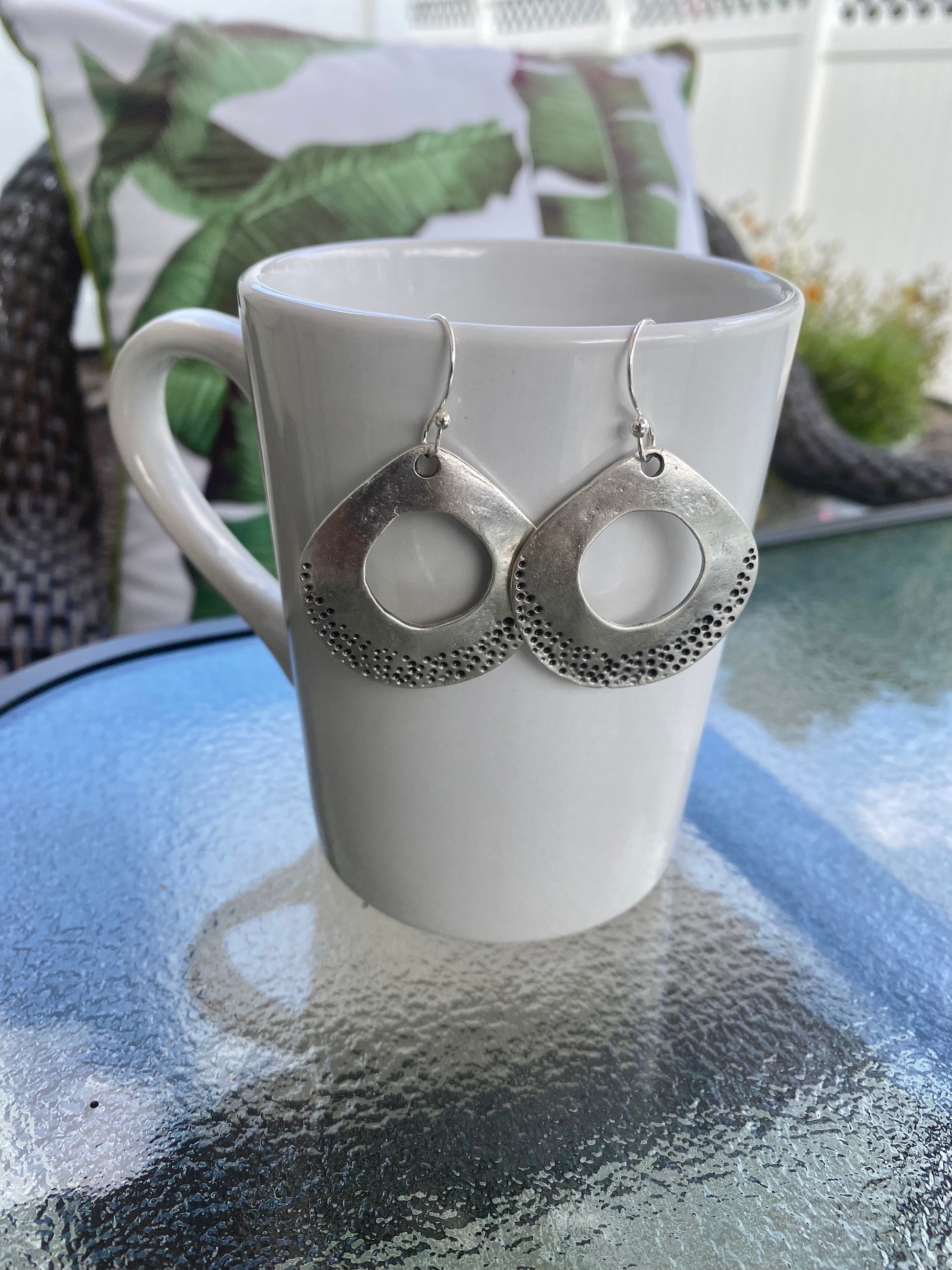 Silver Diana Circle Dangles.