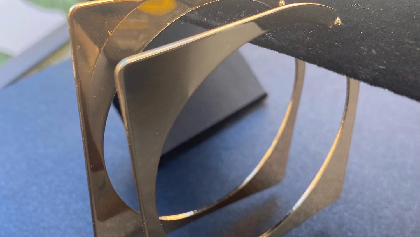 Large Geometric Hoops (Silver and Gold)