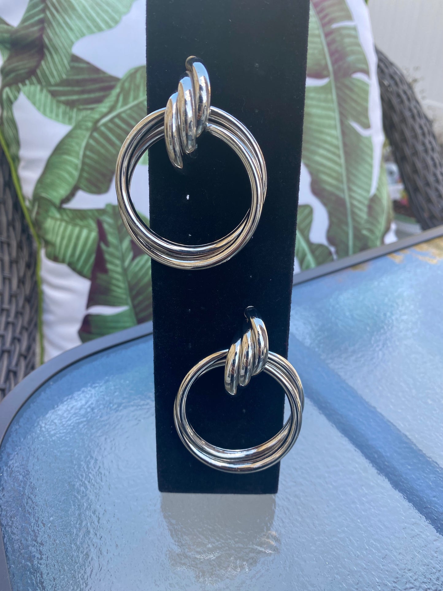 Knotted Twist Metal Earrings