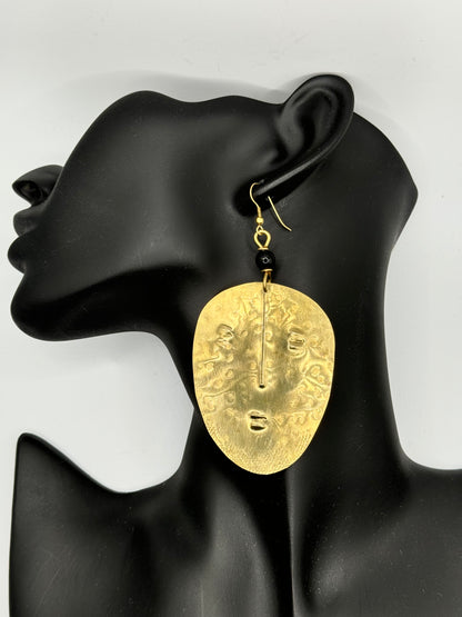 The Brass Mask Earrings