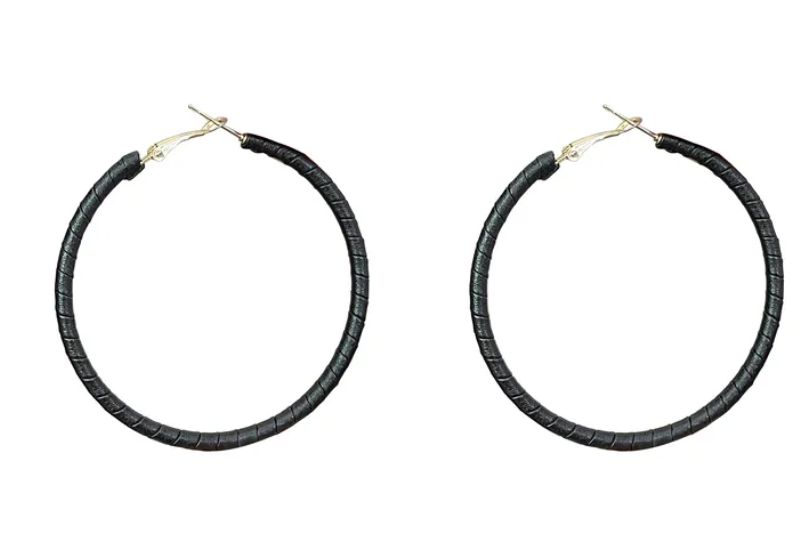 Urban Leather Hoops