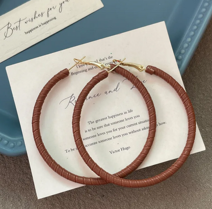 Urban Leather Hoops