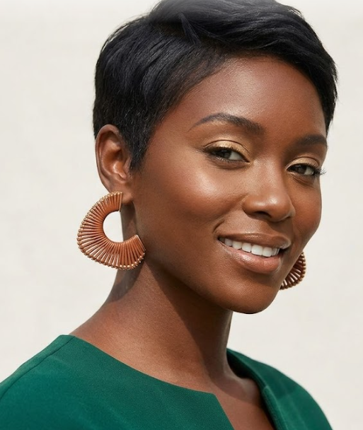 Caramel Breeze Leather Hoops