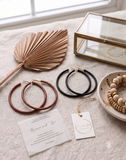 Urban Leather Hoops