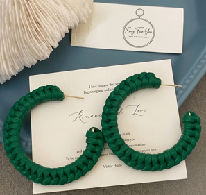 Braided Beauty Leather Hoops