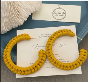 Braided Beauty Leather Hoops