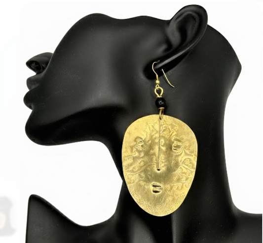 The Brass Mask Earrings