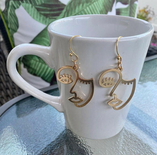 Face It Gold Dangles.