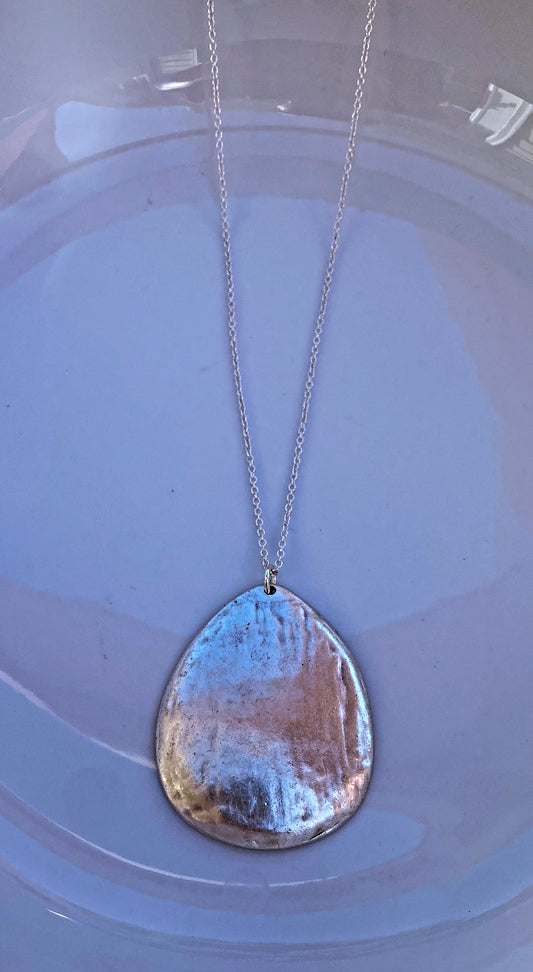 Silver Drop Pendant Necklace