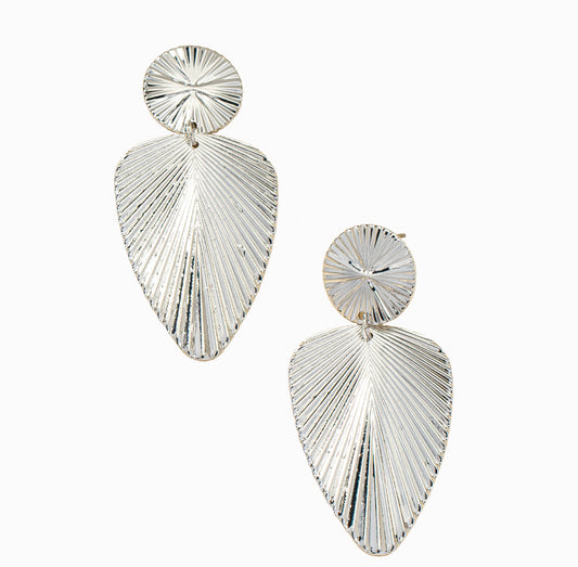 Metal Leaf Earrings (Silver and Gold)