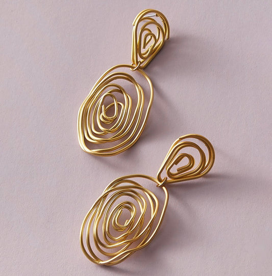 The Spiral Post Earrings (Gold and Silver)