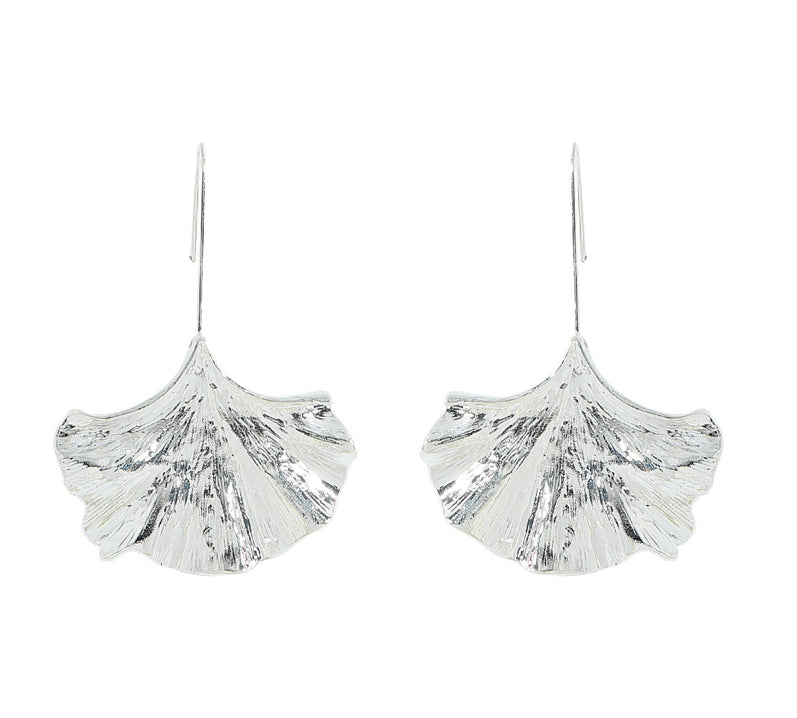 Ginkgo Leaf Drop Earrings